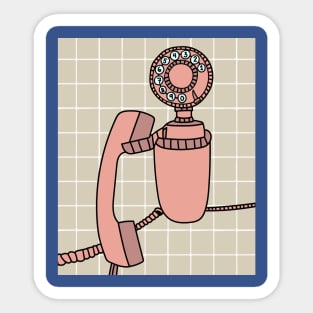 Old Antique Retro Phones Sticker